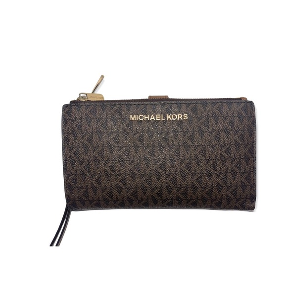 MICHAEL KORS Brown Signature MK Pattern Duffel Satchel & Double Zip Wallet - Picture 12 of 16